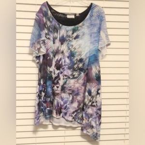 Avenue multicolor short sleeve blouse Size  26/28